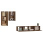 vidaXL Set de muebles para TV 4 pzas madera contrachapada marrón roble