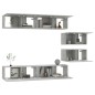 vidaXL Set de muebles de TV 6 pzas madera contrachapada gris hormigón