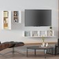 vidaXL Set de muebles para TV 4 piezas madera contrachapada blanco