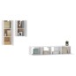 vidaXL Set de muebles para TV 4 piezas madera contrachapada blanco