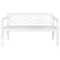 vidaXL Banco Batavia madera maciza de caoba blanco 123 cm vidaXL Banco Batavia madera maciza de caoba blanco 123 cm