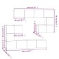 vidaXL Mueble de pared para TV madera contrachapada roble ahumado