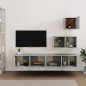 vidaXL Set de muebles de TV 4 pzas madera contrachapada gris hormigón vidaXL Set de muebles de TV 4 pzas madera contrachapada gris hormigón