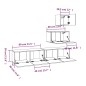 vidaXL Set de muebles de TV 4 pzas madera contrachapada gris hormigón vidaXL Set de muebles de TV 4 pzas madera contrachapada gris hormigón