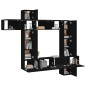 vidaXL Set de muebles de TV 9 piezas madera contrachapada negro vidaXL Set de muebles de TV 9 piezas madera contrachapada negro
