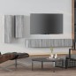vidaXL Set de muebles para TV 4 pzas madera contrachapada gris Sonoma