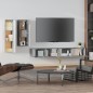 vidaXL Set de muebles para TV 4 pzas madera contrachapada gris Sonoma