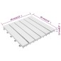 vidaXL Baldosas de porche de madera de acacia 20 pzas blanco 30x30 cm vidaXL Baldosas de porche de madera de acacia 20 pzas blanco 30x30 cm