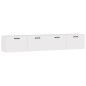 vidaXL Armarios pared 2 uds contrachapada blanco brillo 100x36,5x35 cm