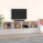 vidaXL Armarios pared 2 uds contrachapada blanco brillo 100x36,5x35 cm