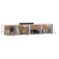 vidaXL Armarios pared 2 uds contrachapada blanco brillo 100x36,5x35 cm