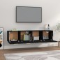 vidaXL Armario de pared 2 uds madera contrachapada negro 80x35x36,5 cm vidaXL Armario de pared 2 uds madera contrachapada negro 80x35x36,5 cm