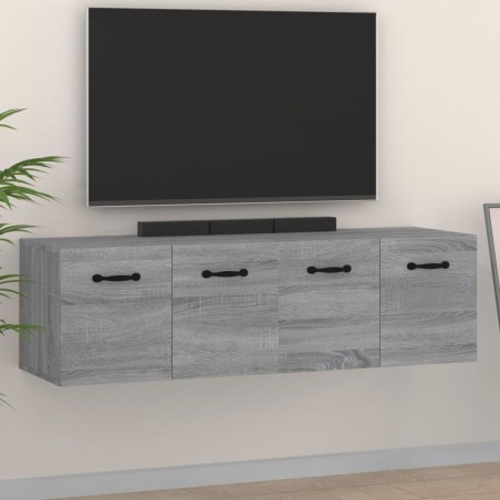 vidaXL Armarios de pared 2 uds contrachapada gris sonoma 80x35x36,5 cm