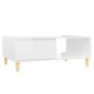 vidaXL Mesa de centro madera contrachapada blanco brillo 90x60x35 cm vidaXL Mesa de centro madera contrachapada blanco brillo 90x60x35 cm
