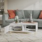 vidaXL Mesa de centro madera contrachapada blanco brillo 90x60x35 cm vidaXL Mesa de centro madera contrachapada blanco brillo 90x60x35 cm