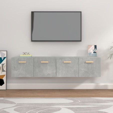 vidaXL Armarios pared 2 uds contrachapada gris hormigón 80x35x36,5 cm