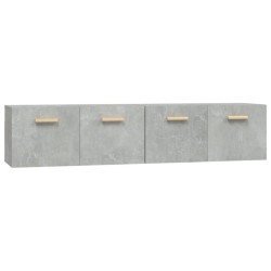 vidaXL Armarios pared 2 uds contrachapada gris hormigón 80x35x36,5 cm