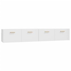 vidaXL Armarios pared 2 uds contrachapada blanco brillo 100x36,5x35 cm