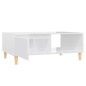 vidaXL Mesa de centro madera contrachapada blanco brillo 90x60x35 cm vidaXL Mesa de centro madera contrachapada blanco brillo 90x60x35 cm