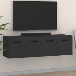 vidaXL Armario de pared 2 uds madera contrachapada negro 80x35x36,5 cm