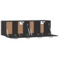 vidaXL Armario de pared 2 uds madera contrachapada negro 80x35x36,5 cm