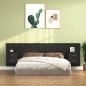 vidaXL Cabecero de cama con mesitas madera contrachapada negro vidaXL Cabecero de cama con mesitas madera contrachapada negro