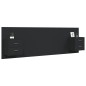 vidaXL Cabecero de cama con mesitas madera contrachapada negro vidaXL Cabecero de cama con mesitas madera contrachapada negro