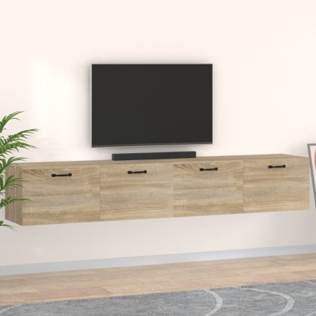 vidaXL Armarios pared 2 uds contrachapada roble Sonoma 100x36,5x35 cm