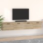 vidaXL Armarios pared 2 uds contrachapada roble Sonoma 100x36,5x35 cm