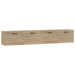 vidaXL Armarios pared 2 uds contrachapada roble Sonoma 100x36,5x35 cm