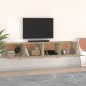 vidaXL Armarios pared 2 uds contrachapada roble Sonoma 100x36,5x35 cm