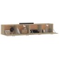 vidaXL Armarios pared 2 uds contrachapada roble Sonoma 100x36,5x35 cm