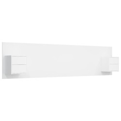 vidaXL Cabecero de cama con mesitas madera contrachapada blanco