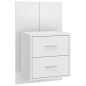 vidaXL Cabecero de cama con mesitas madera contrachapada blanco vidaXL Cabecero de cama con mesitas madera contrachapada blanco