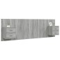 vidaXL Cabecero de cama y mesitas madera contrachapada gris Sonoma vidaXL Cabecero de cama y mesitas madera contrachapada gris Sonoma