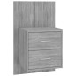 vidaXL Cabecero de cama y mesitas madera contrachapada gris Sonoma vidaXL Cabecero de cama y mesitas madera contrachapada gris Sonoma