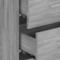 vidaXL Cabecero de cama y mesitas madera contrachapada gris Sonoma vidaXL Cabecero de cama y mesitas madera contrachapada gris Sonoma