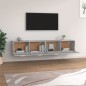 vidaXL Armarios pared 2 uds contrachapada gris sonoma 100x36,5x35 cm vidaXL Armarios pared 2 uds contrachapada gris sonoma 100x36,5x35 cm
