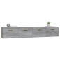 vidaXL Armarios pared 2 uds contrachapada gris sonoma 100x36,5x35 cm vidaXL Armarios pared 2 uds contrachapada gris sonoma 100x36,5x35 cm