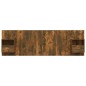 vidaXL Cabecero de cama con mesitas madera contrachapada roble ahumado vidaXL Cabecero de cama con mesitas madera contrachapada roble ahumado