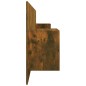 vidaXL Cabecero de cama con mesitas madera contrachapada roble ahumado vidaXL Cabecero de cama con mesitas madera contrachapada roble ahumado