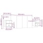 vidaXL Cabecero de cama con mesitas madera contrachapada roble ahumado vidaXL Cabecero de cama con mesitas madera contrachapada roble ahumado