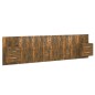 vidaXL Cabecero de cama y mesitas madera contrachapada roble ahumado vidaXL Cabecero de cama y mesitas madera contrachapada roble ahumado