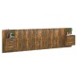 vidaXL Cabecero de cama y mesitas madera contrachapada roble ahumado vidaXL Cabecero de cama y mesitas madera contrachapada roble ahumado