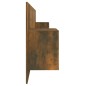 vidaXL Cabecero de cama y mesitas madera contrachapada roble ahumado vidaXL Cabecero de cama y mesitas madera contrachapada roble ahumado