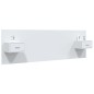 vidaXL Cabecero de cama con mesitas madera contrachapada blanco vidaXL Cabecero de cama con mesitas madera contrachapada blanco