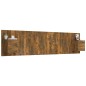 vidaXL Cabecero de cama y mesitas madera contrachapada roble ahumado vidaXL Cabecero de cama y mesitas madera contrachapada roble ahumado