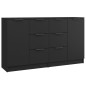 vidaXL Aparadores 2 uds madera contrachapada negro 60x30x70 cm vidaXL Aparadores 2 uds madera contrachapada negro 60x30x70 cm