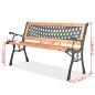 vidaXL Banco de jardín 122 cm de madera vidaXL Banco de jardín 122 cm de madera