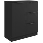 vidaXL Aparadores 2 uds madera contrachapada negro 60x30x70 cm vidaXL Aparadores 2 uds madera contrachapada negro 60x30x70 cm